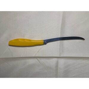 Imperial Vintage Paring Knife Yellow Handle Stainless USA Serrated GUC